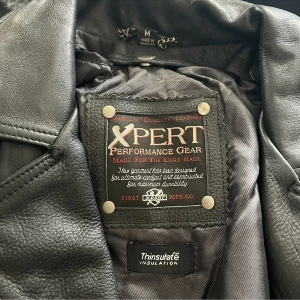 Xpert Performance Gear Premium Leather Jacket With Kevlar Size Medium Motorcycle